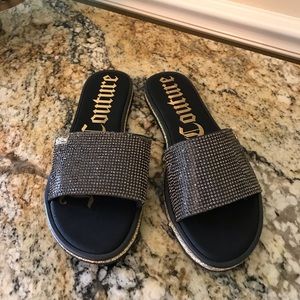 Juicy couture slides with bling